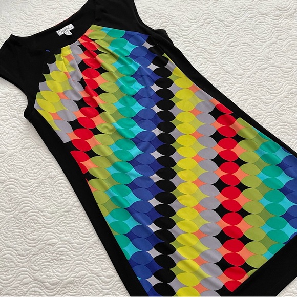 Maggie London (Maggie L) Sleeveless Geometric Print Sheath Dress Size 12 - Picture 6 of 11